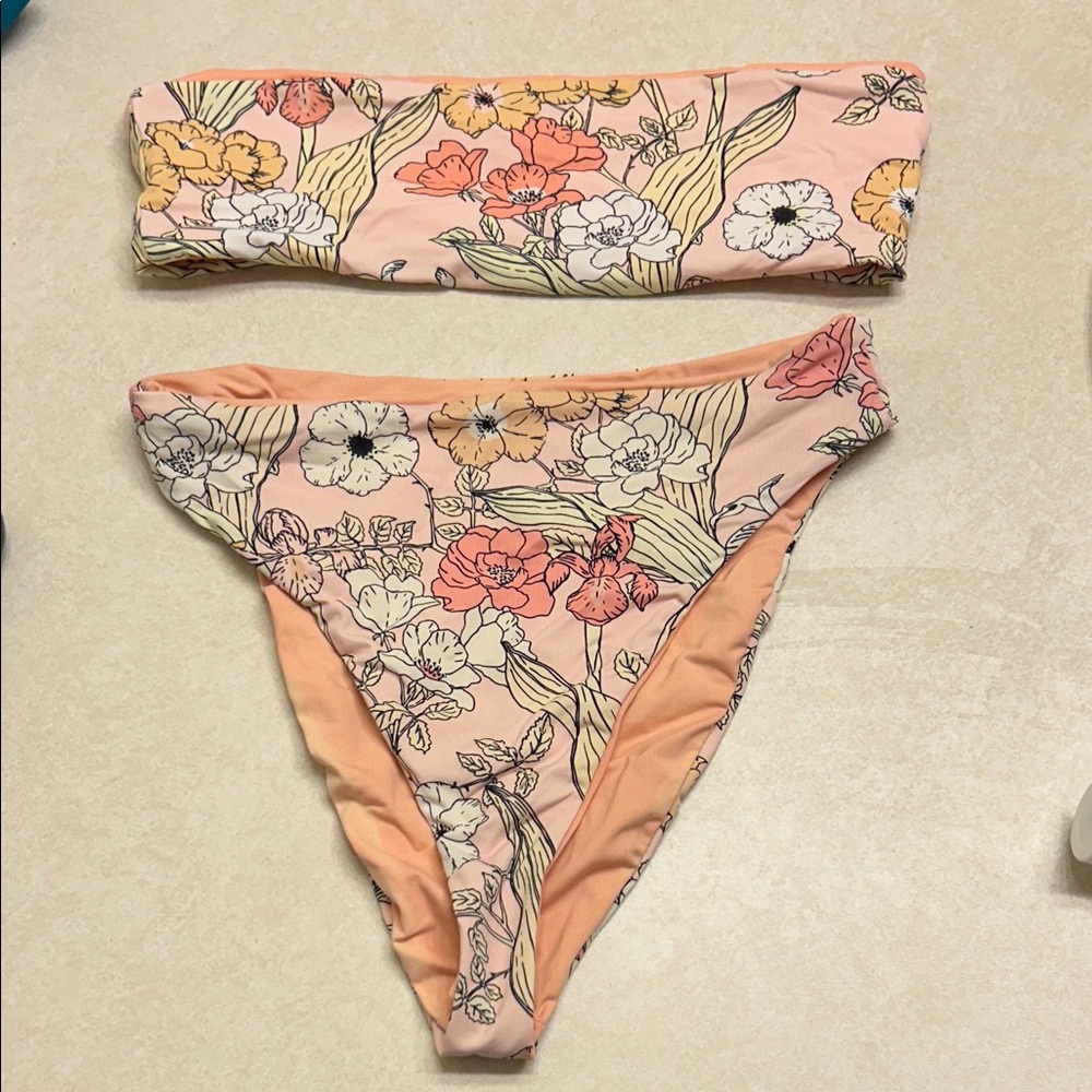 Dippin Daisys Vintage Floral Seashore and  Euphoria Bikini XS